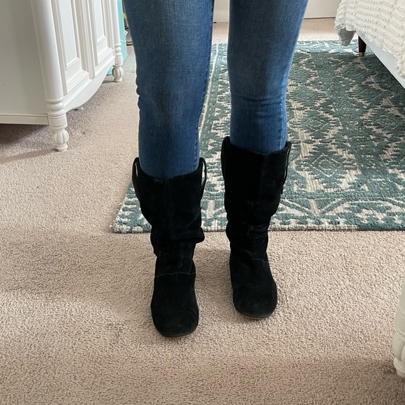 Ugg Australia 1948 Highkoo Black suede slouchy boots Size 10 - Picture 3 of 8